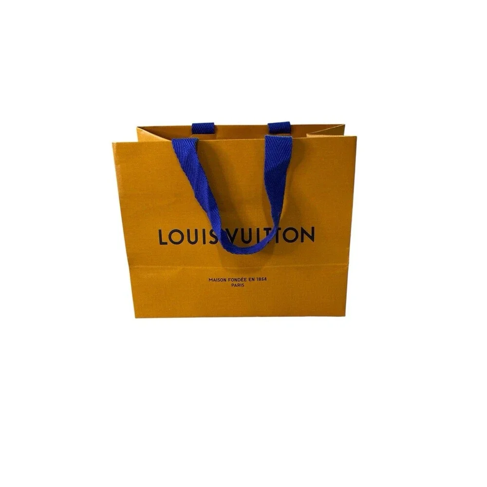 Louis Vuitton 9”x 7” X 6” Authentic Paper Gift/Shopping Bag Small Tote Orange